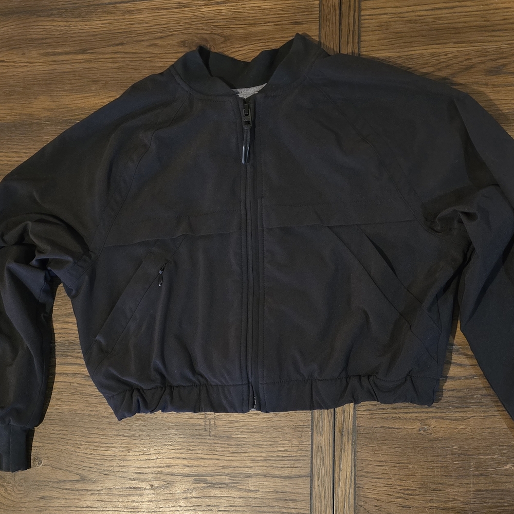 Athleta Girls Bomber Jacket Fall Sporty Crop Size 7 - Picture 6 of 8